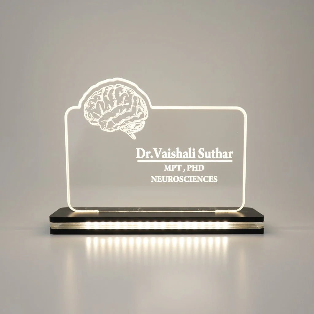 Personalized Doctor LED Table Top Name Plate