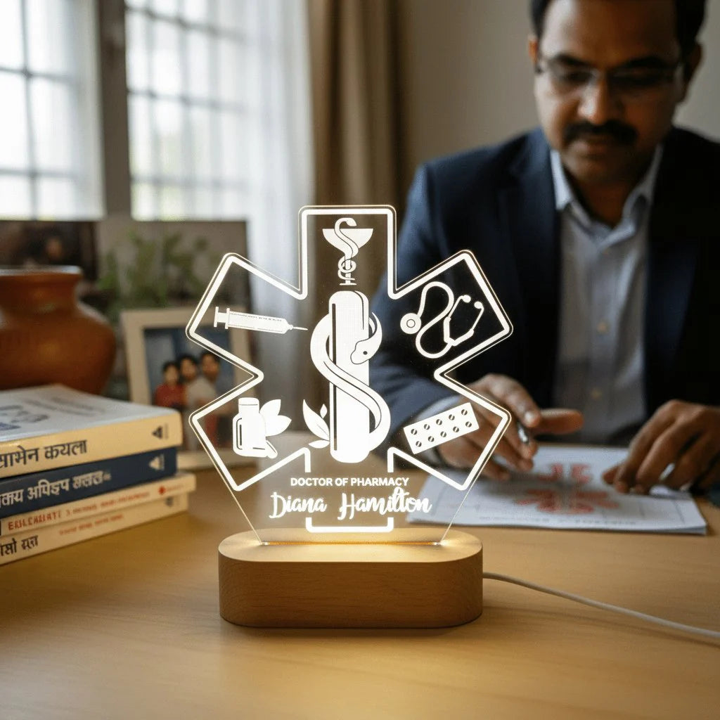 Personalized Healthcare LED Name Lamp