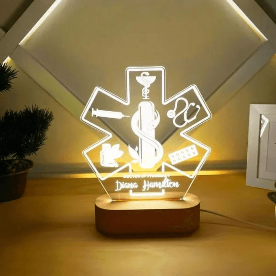 Personalized Healthcare LED Name Lamp