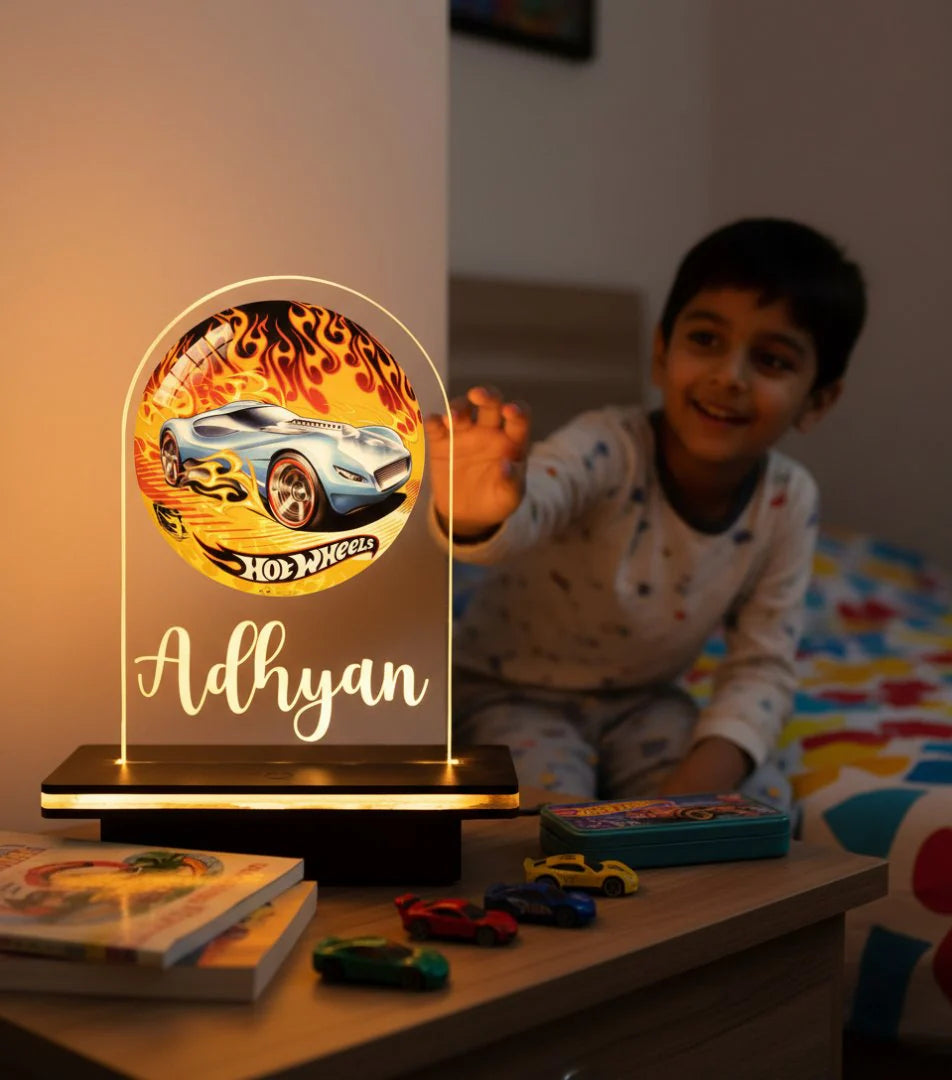 Personalized Hot Wheels LED Table Lamp Light