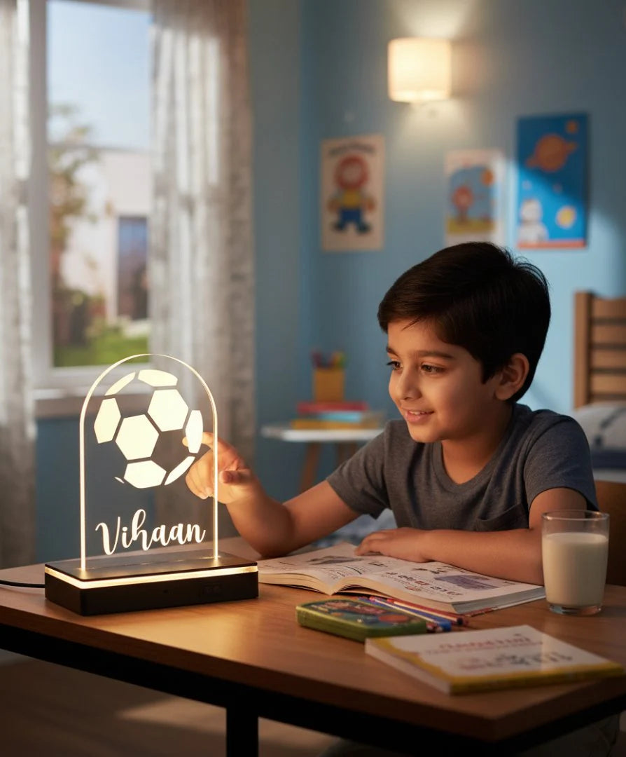 Personalized Kids LED Soccer Night Light