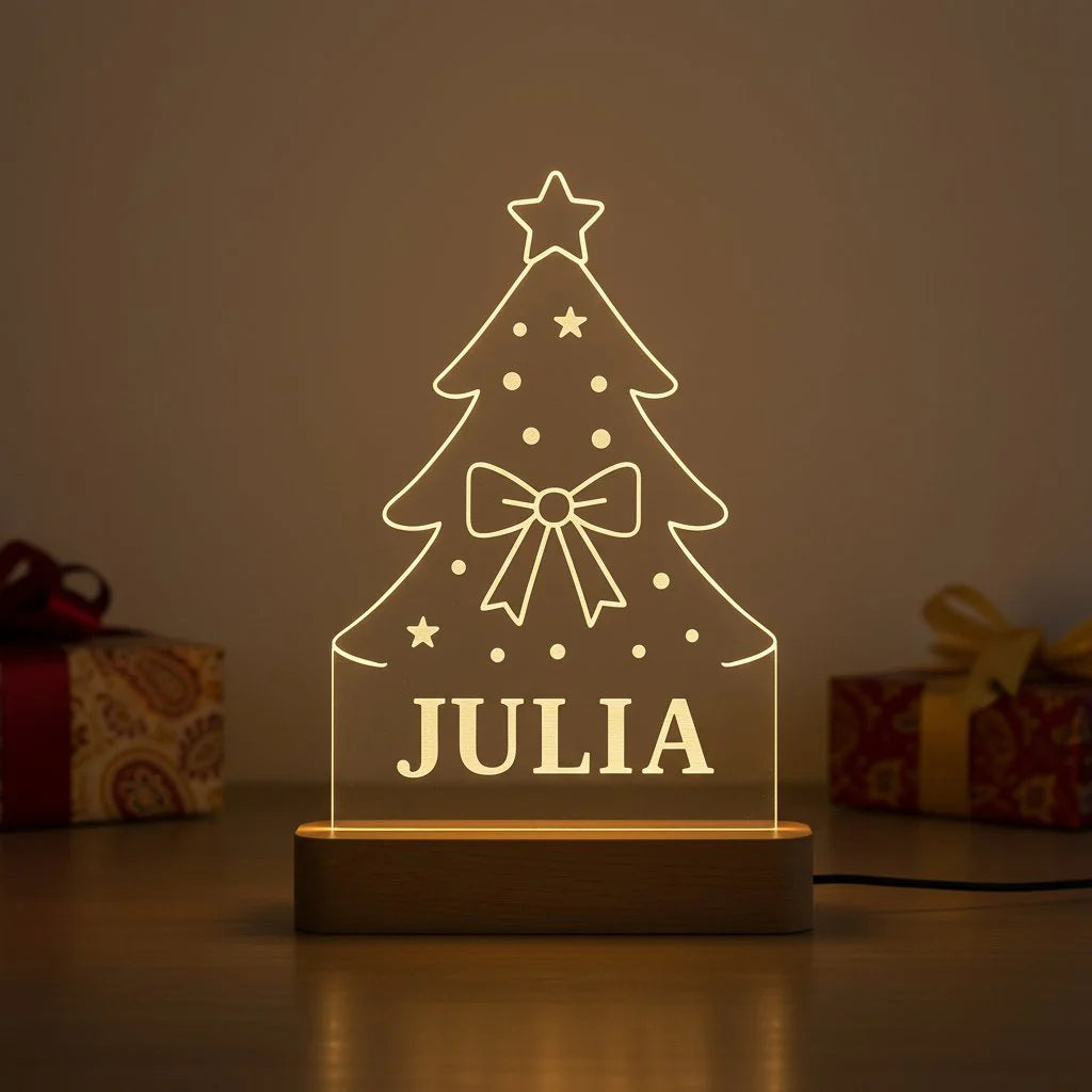 Personalized LED Christmas Tree Table Lamp