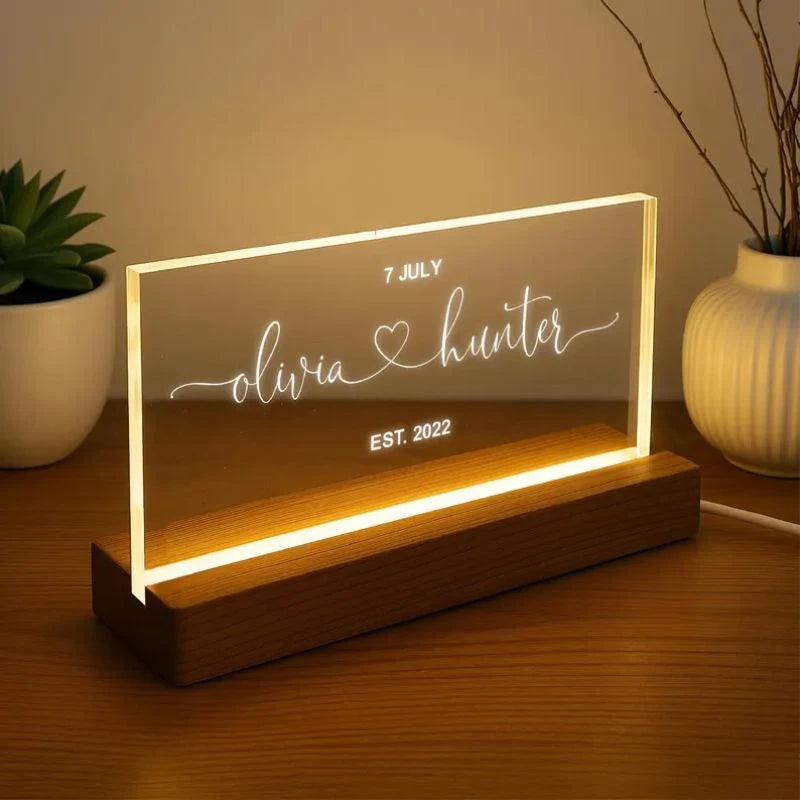 Personalized LED Couple Name Night Lamp