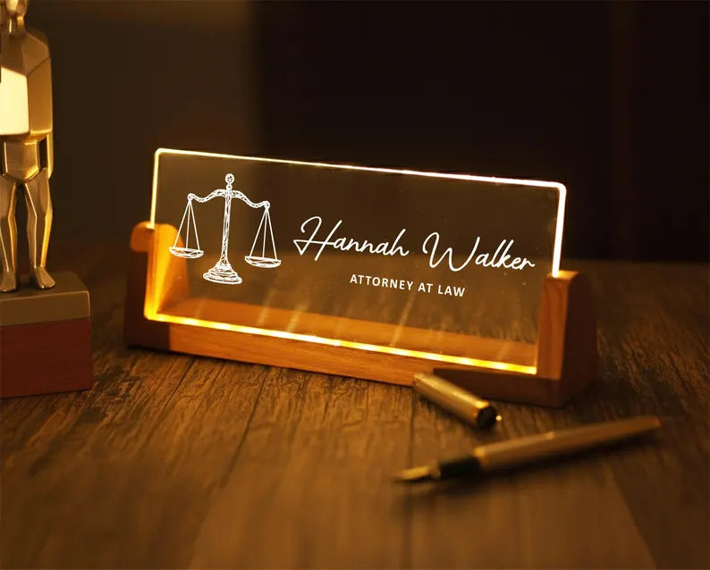 Personalized LED Desk Name Plate