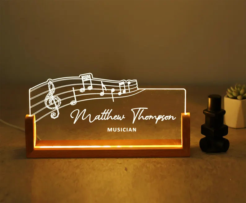 Personalized LED Desk Name Plate For Home Decor