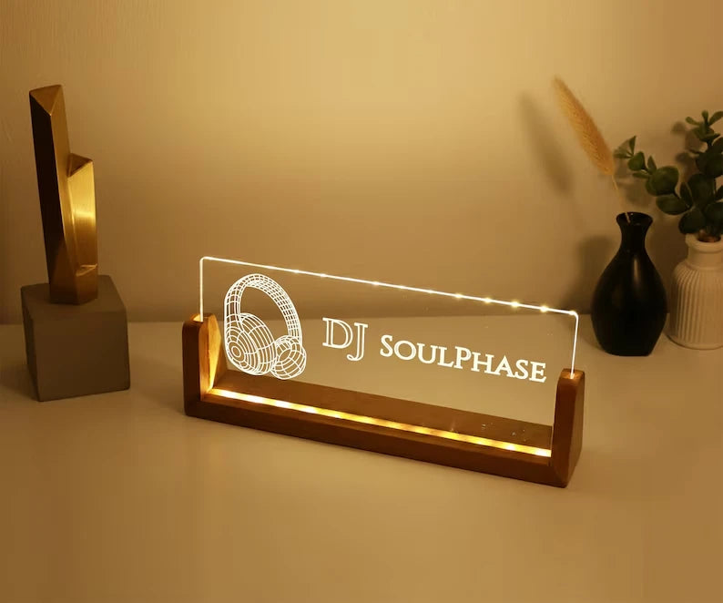 Personalized LED Desk Name Plate For Office