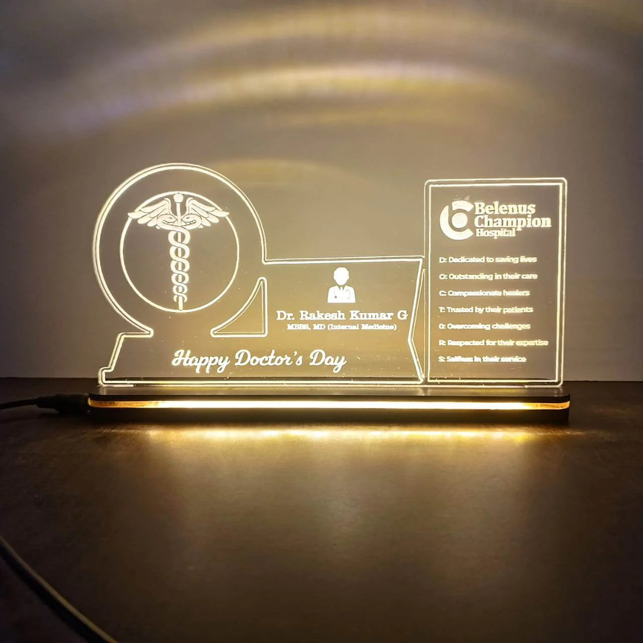 Personalized LED Doctor Table Top