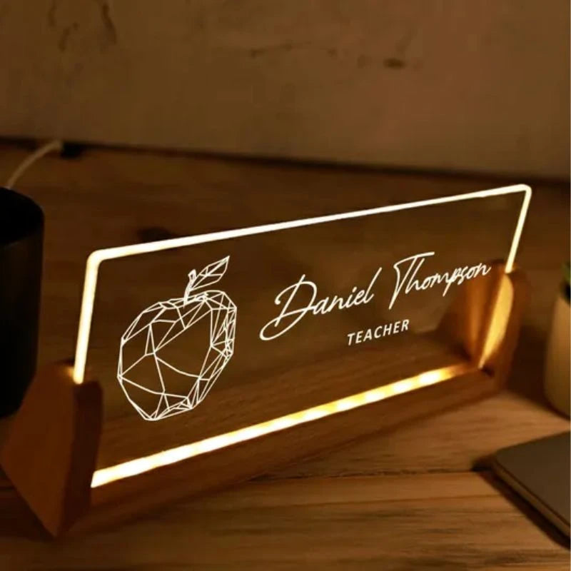 Personalized LED Light Desk Name Plate