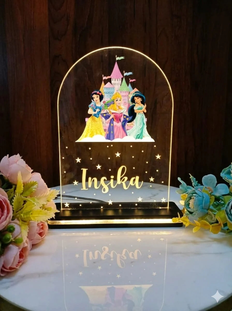 Personalized LED Princess Light Custom Kids Night Light Gift
