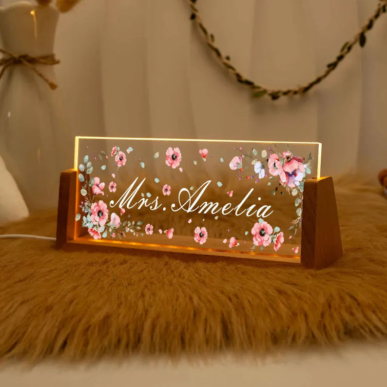 Personalized Name Desk Plate For Teacher