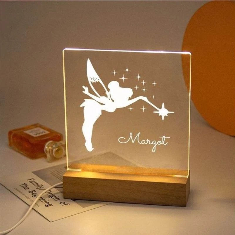 Personalized Name Night Light Custom Acrylic LED Bedroom