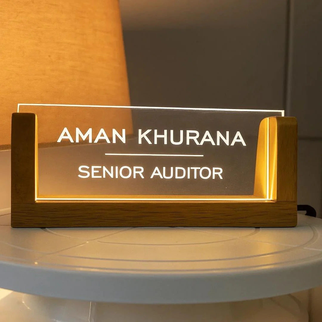 Personalized Senior Auditor LED Name Plate