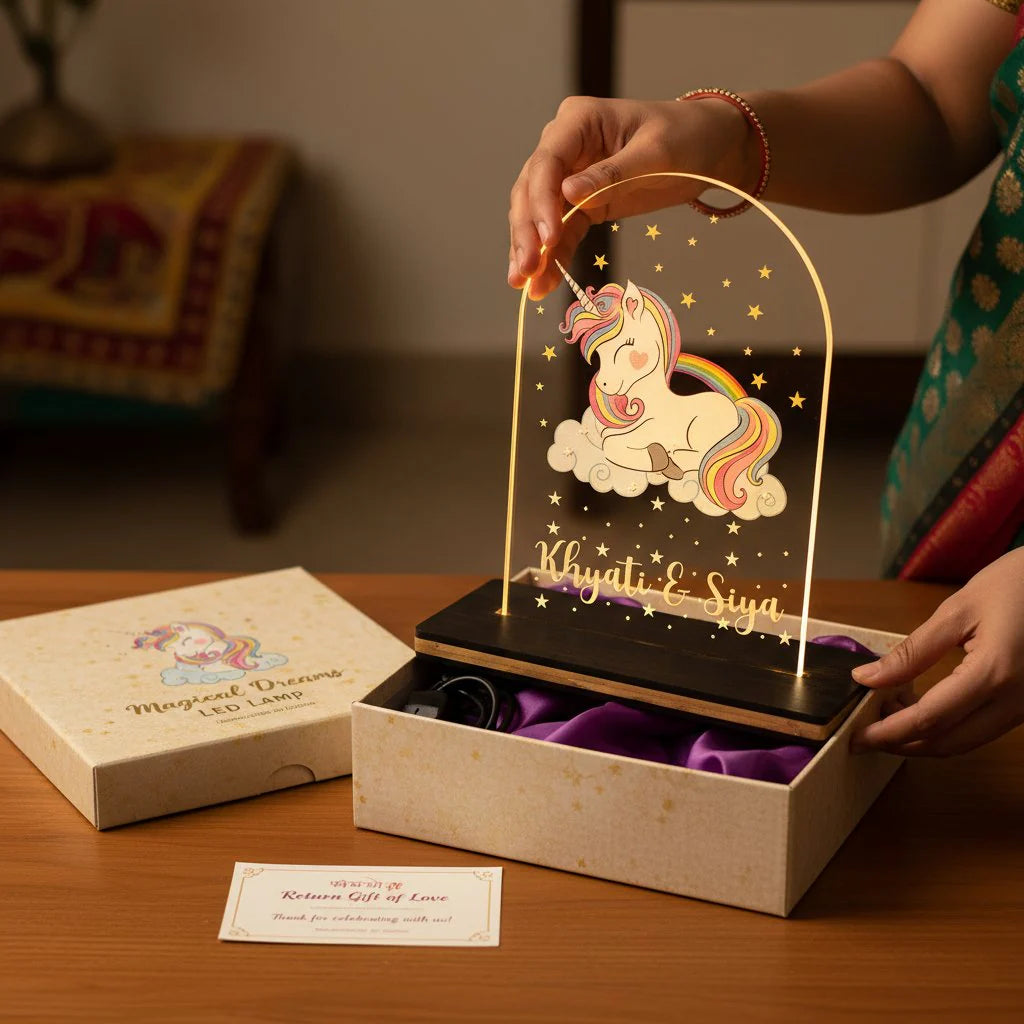 Personalized Unicorn LED Night Light For Kids Room