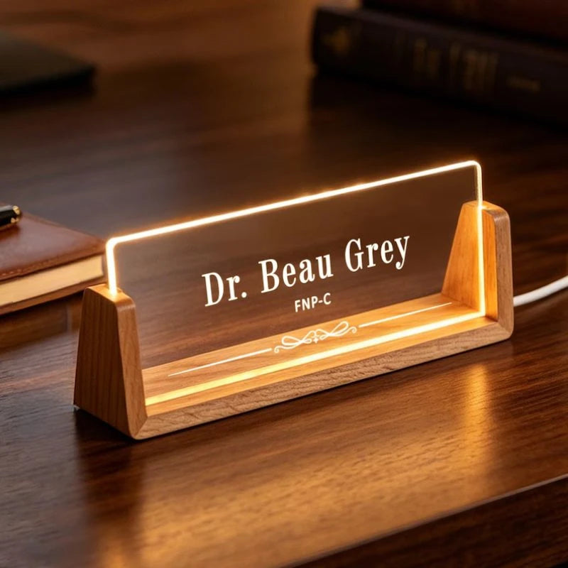 PhD Graduation Gift Desk LED Name Plate