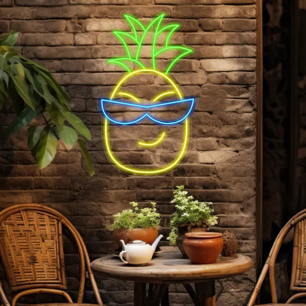 Pineapple LED Light Fruit Tropical Neon Sign