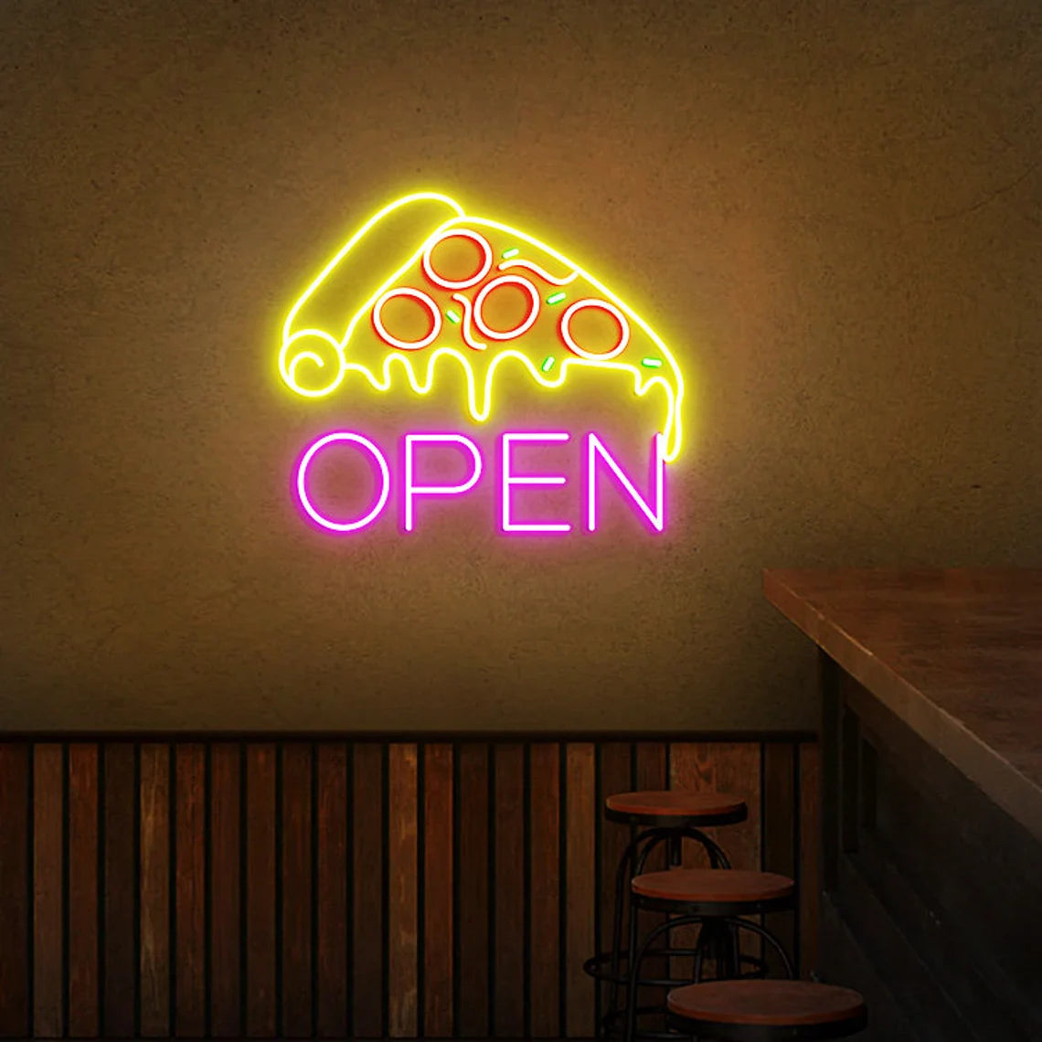 Pizza Open LED Neon Sign