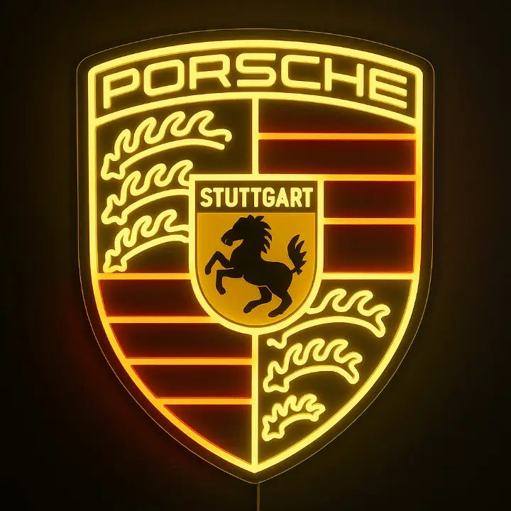 Porsche Logo Neon Sign LED Light