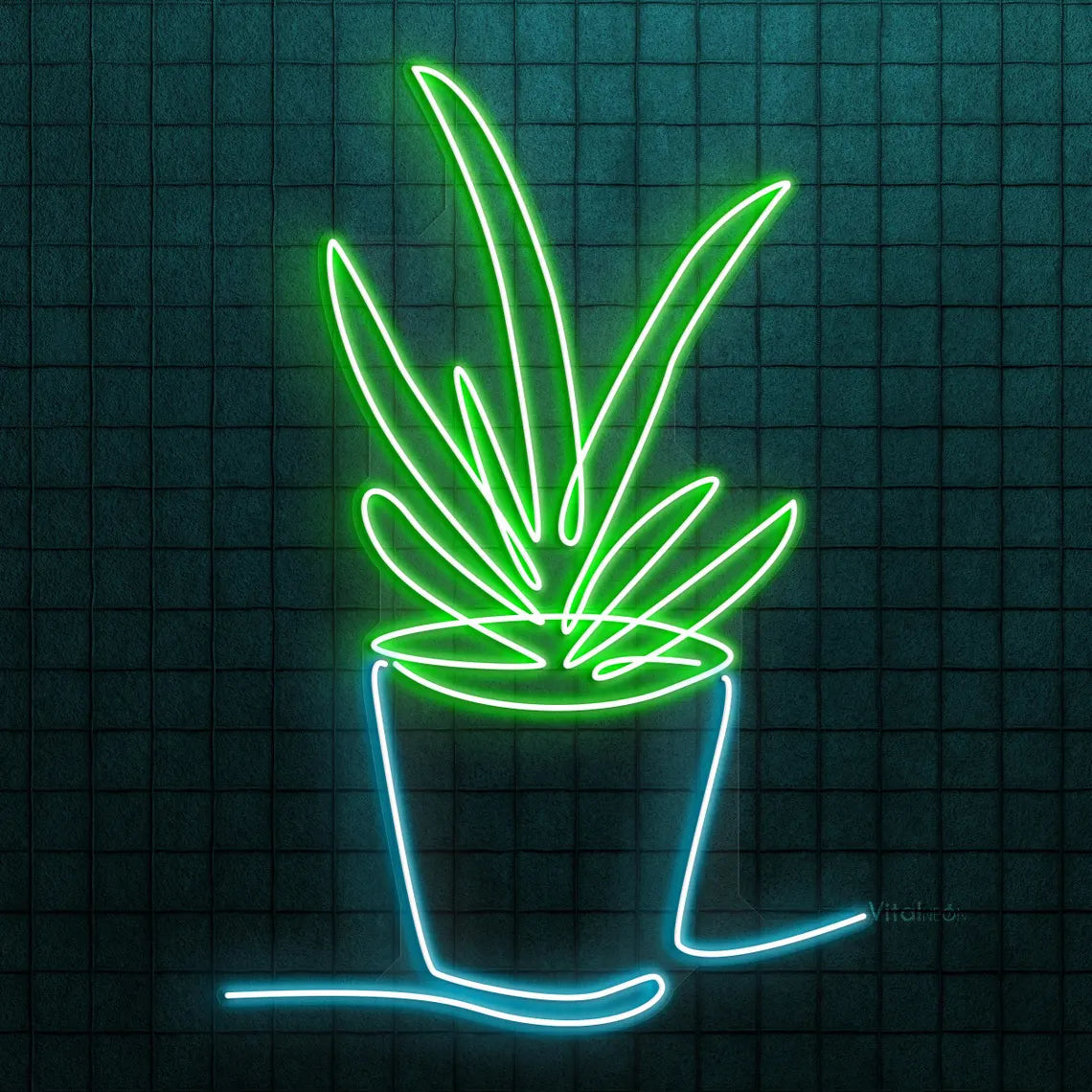 Potted Plant LED Neon Sign