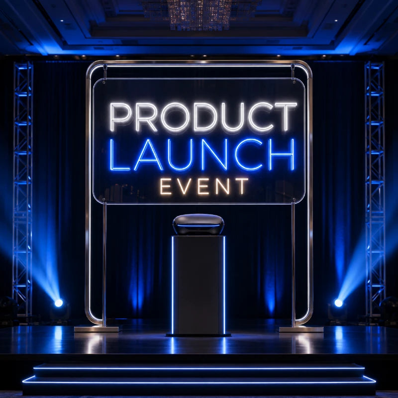 Premium Product Launch Event Neon Sign