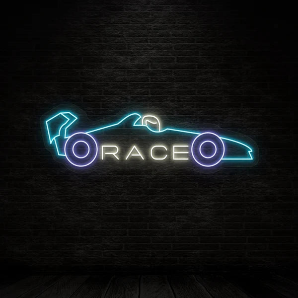 Race Car LED Neon Sign