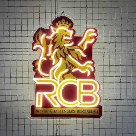 RCB Logo Neon Sign LED Light