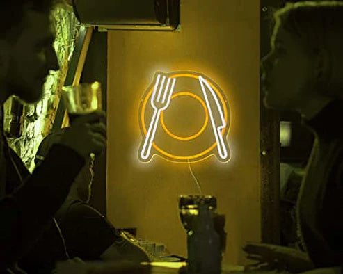 Restaurant Plate Neon Sign