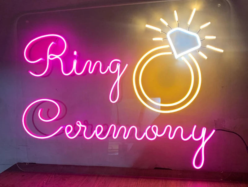 Ring Ceremony Neon Lights