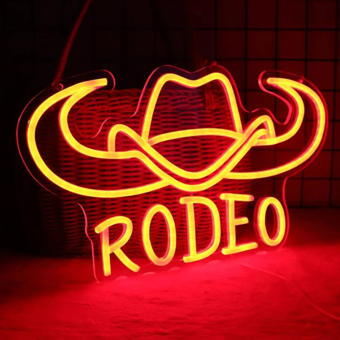 Rodeo Logo Neon Sign LED Light