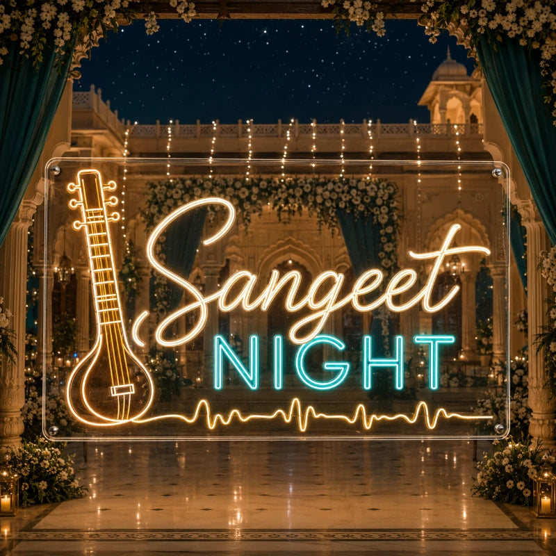Royal Sitar Sangeet Night Neon Sign