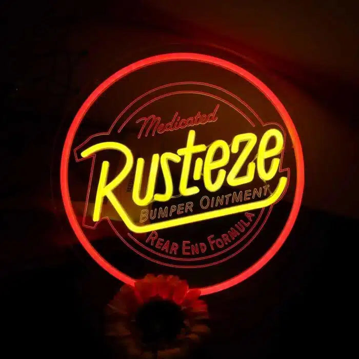 Rust-eze Cars Logo Neon Sign LED Light