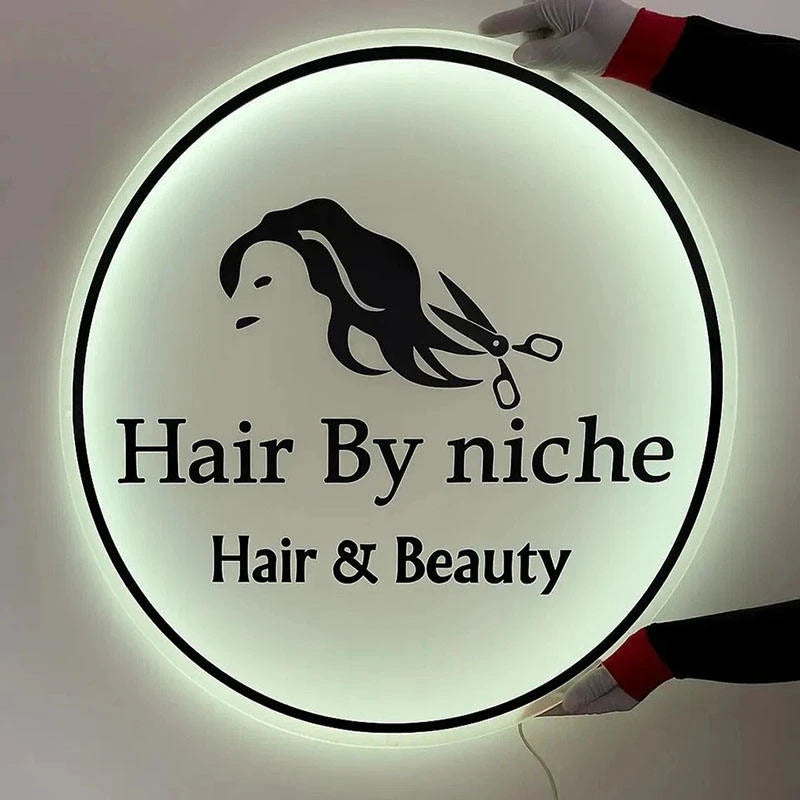 Salon LED Backlit Acrylic Sign Board