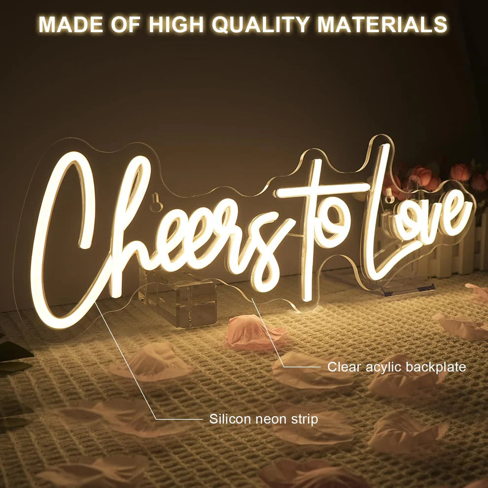 LED Cheers to Love Neon Light for Events