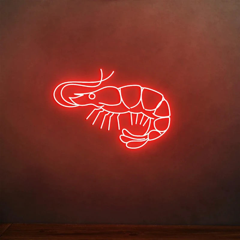 Seafood Shrimps LED Neon Light