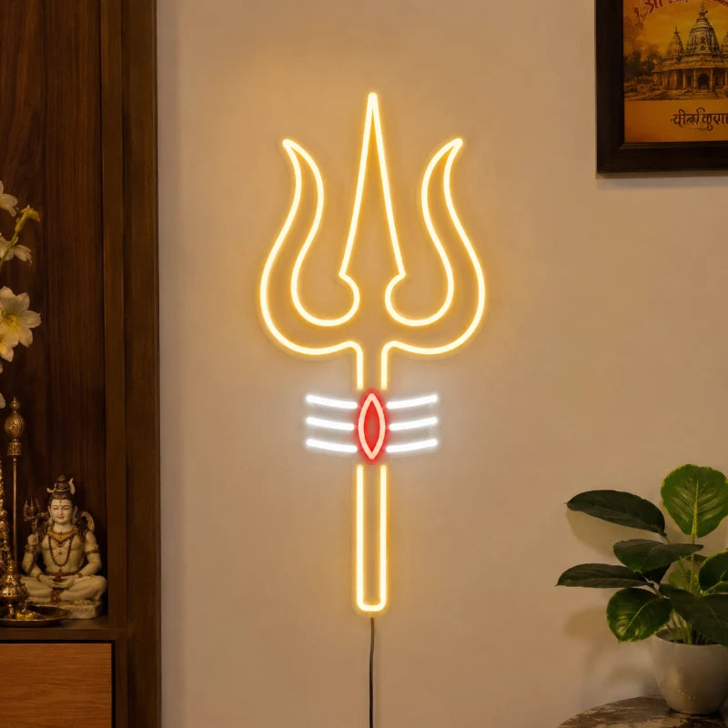 Shivji Trishul Neon Sign