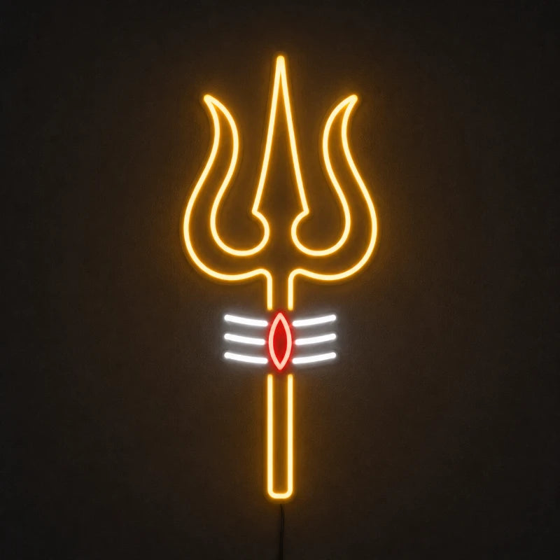 Shivji Trishul Neon Sign