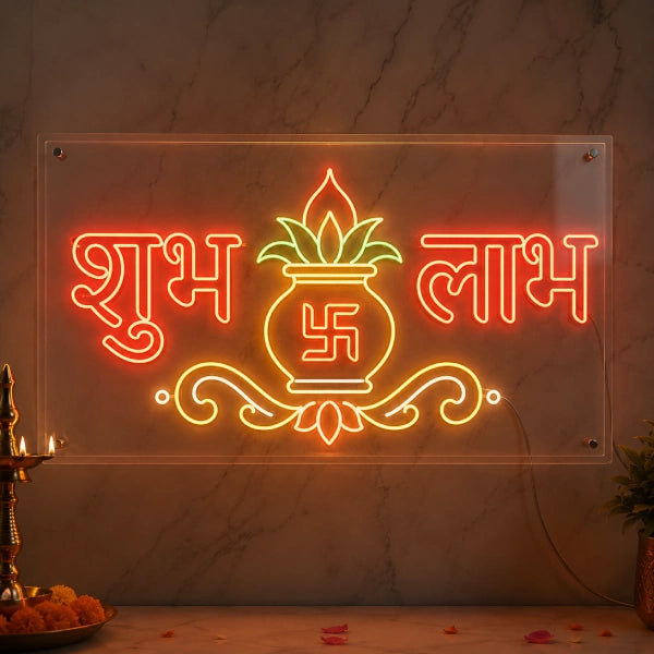 Shubh Labh LED Neon Sign Text