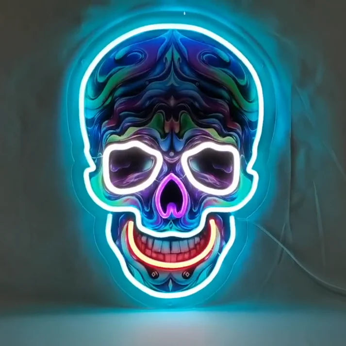 Skull 2 UV Print LED Neon Sign