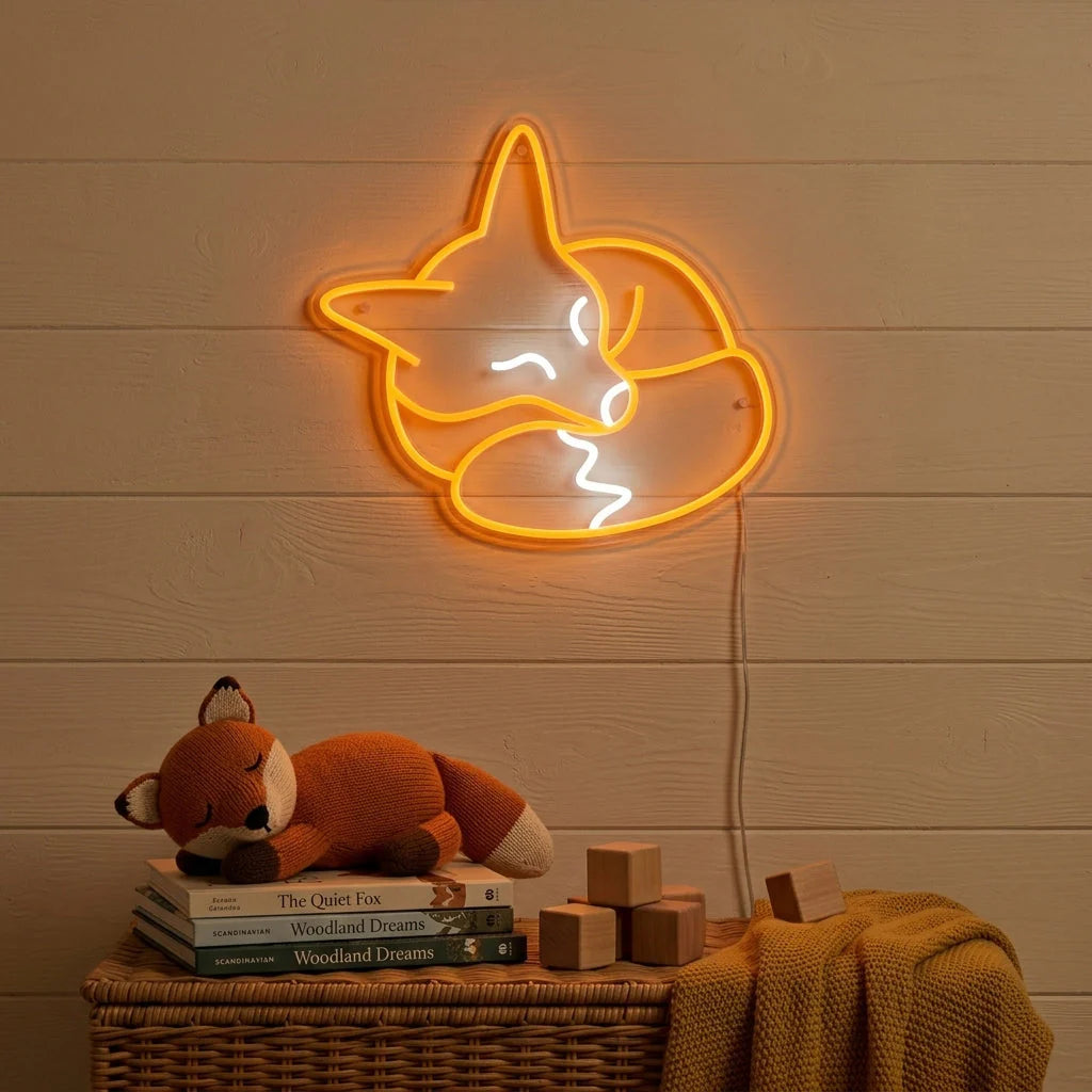 Sleeping Fox Neon Sign