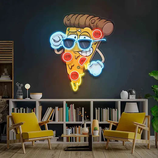 Slice Of Pizza UV Print LED Neon Sign