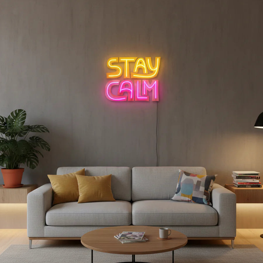 Stay Calm UV Art LED Neon Sign