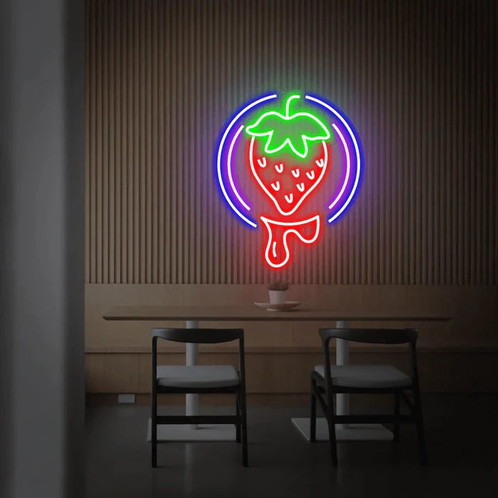 Strawberry Neon Sign Fruit LED Sign