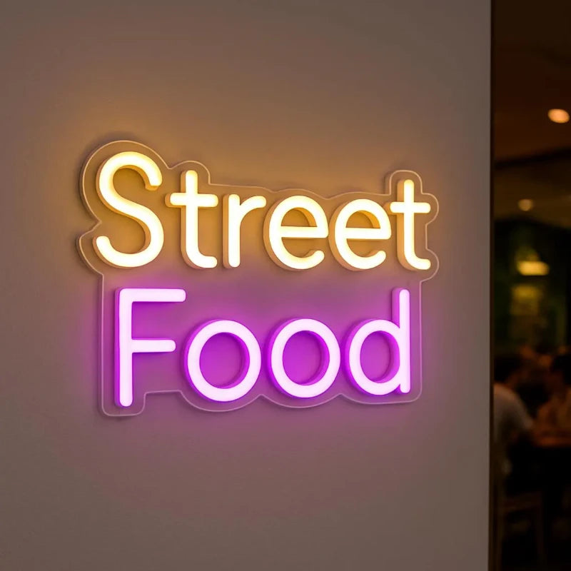 Street Food Neon Sign