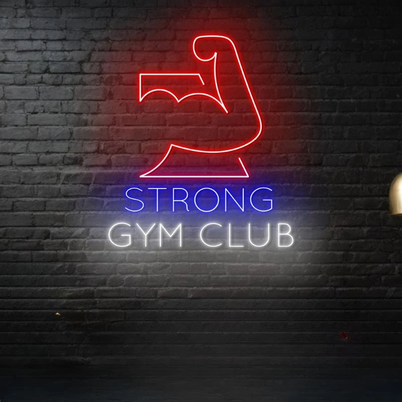 Strong Gym Club Neon Sign