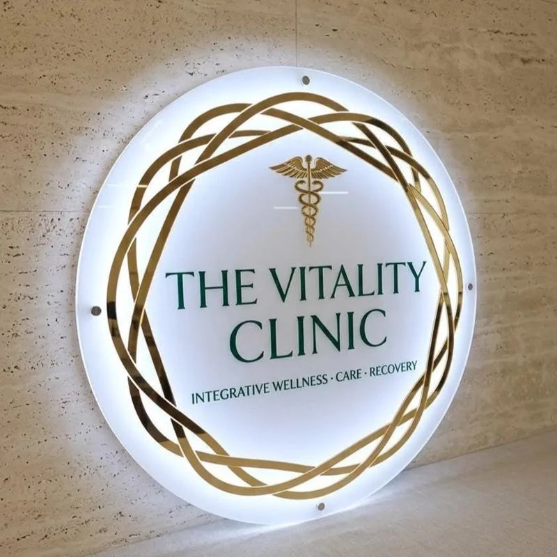 The Vitality Clinic Acrylic Logo Sign