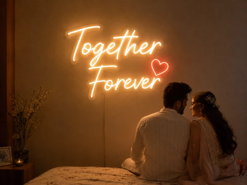 Together Forever Couple Neon Sign Board