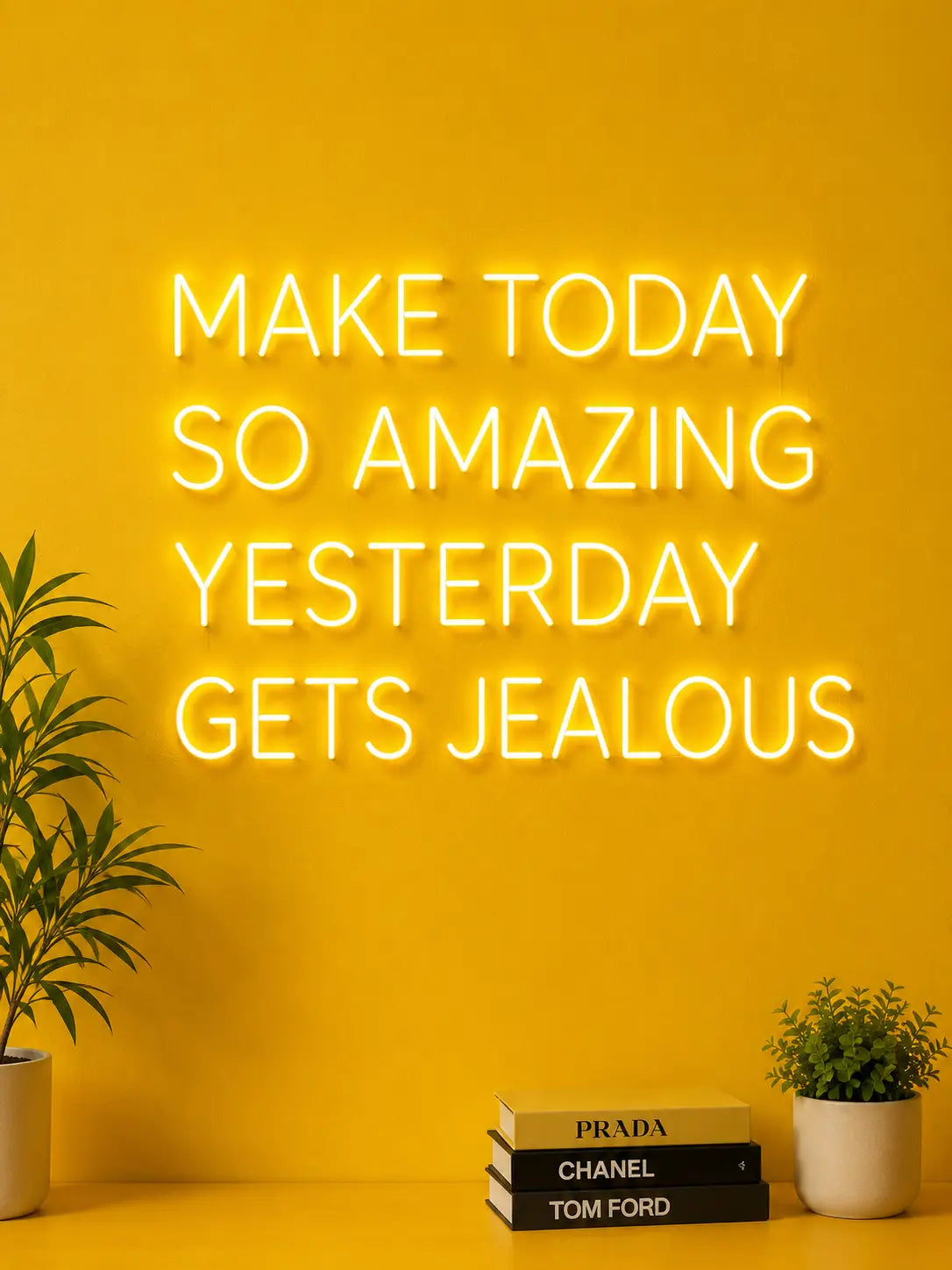 Make Today So Amazing Yesterday Gets Jealous Neon Quote