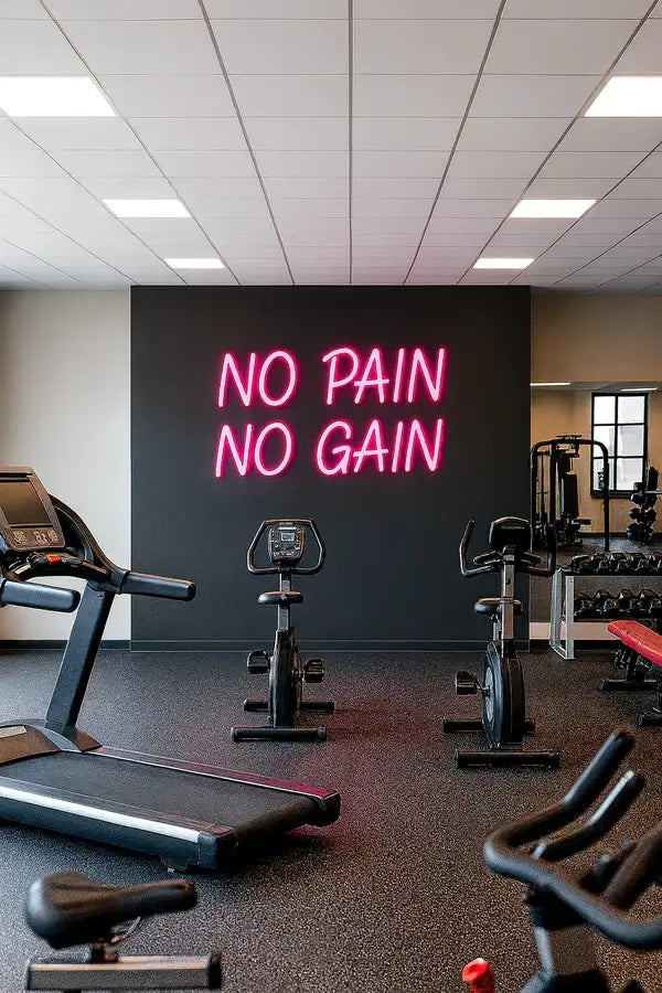 No Pain No Gain Neon Quote