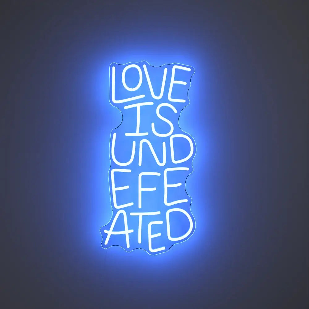 Love is Undefeated Neon Quote