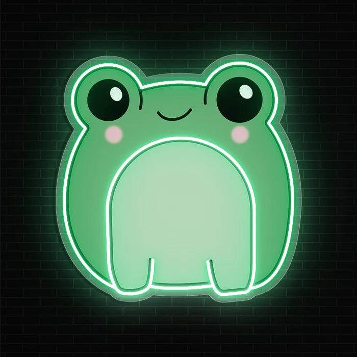 UV Printing Cute Frog Neon Sign