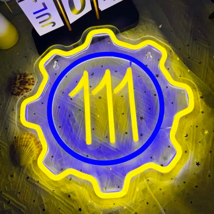 Vault 111 Logo Neon Sign LED Light